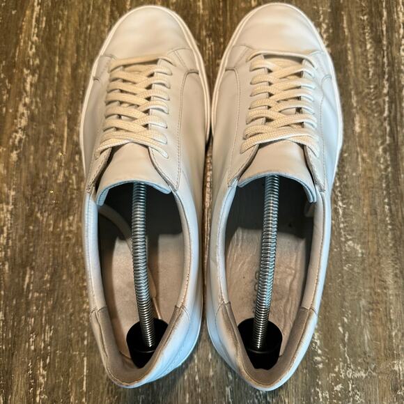 Vince Low Top Designer Casual Leather Lace Up Sneakers White Men’s Size US 11M main image 6